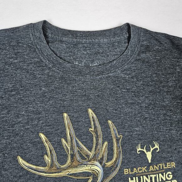 Black Antler Hunting T-Shirt Too Tough To Quit Gray Legendary 52 Outdoor Mens M - Picture 6 of 9